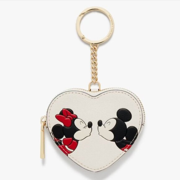 Kate Spade New York X Disney Minnie and Mickey Mouse Coin Pouch Bag Charm NWT